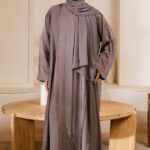 Embroidered Button Through Abaya