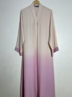 Blush Rose Ombre Front Open Abaya