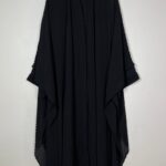 Black Textured Halimah Abaya