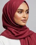 Turkish Lawn Hijab - Ruby Red