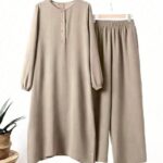 Women Modest Beige Co-ord Set