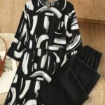 Women Modest Black & White Set