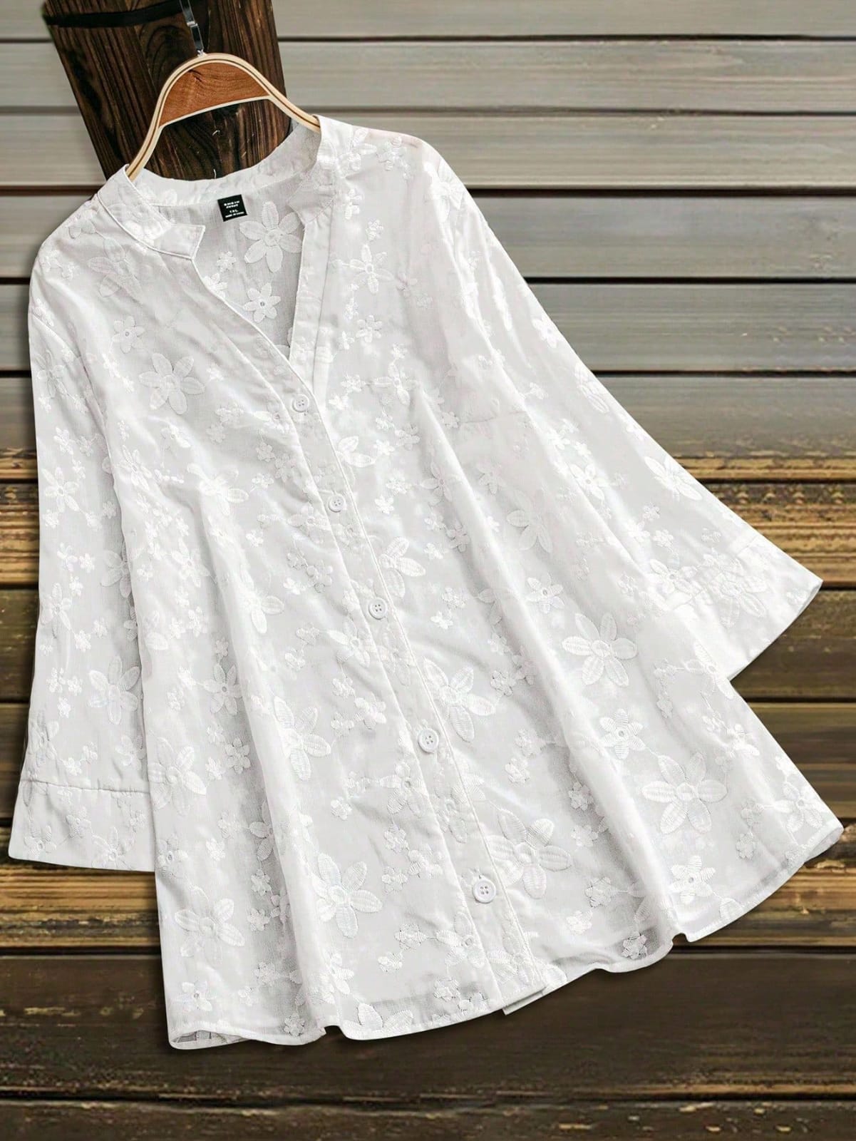 women 19 Women fashion embroidered white Top - Image 1