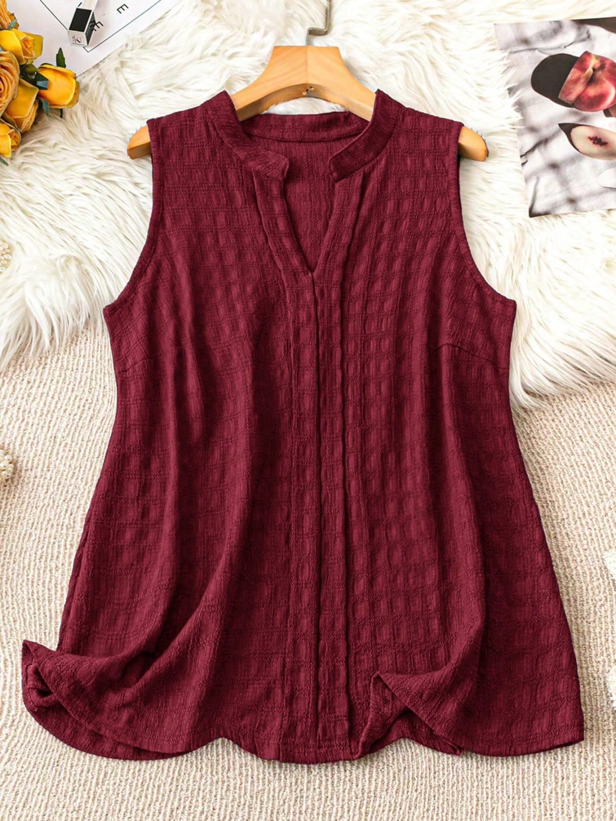 women 4 Women fashion embroidered red Top - Image 1